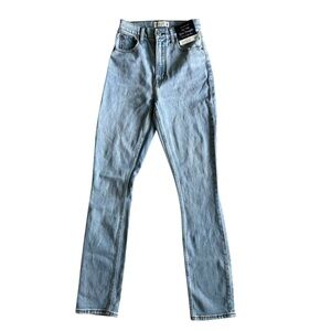 New Abercrombie & Fitch '90s Slim Straight Jeans in Light Blue Size 24